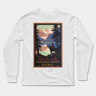 Home Via Canada - Vintage Travel Long Sleeve T-Shirt